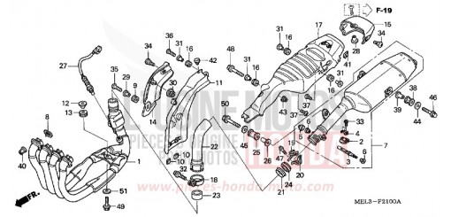 SILENZIATORE DI SCARICO (CBR1000RR4/5) CBR1000RR5 di 2005